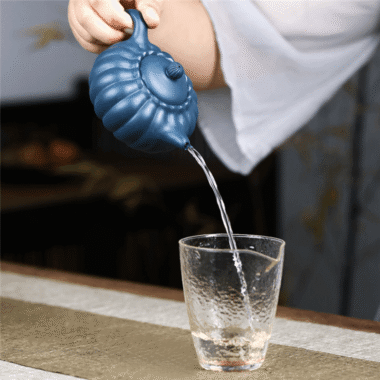 Yixing Zisha Teapot [Chrysanthemum Pot] (Tian Qing Ni – 200ml)