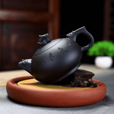 Yixing Zisha Teapot [Dragon] (Hei Ni – 280ml)