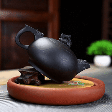 Yixing Zisha Teapot [Dragon] (Hei Ni – 280ml)