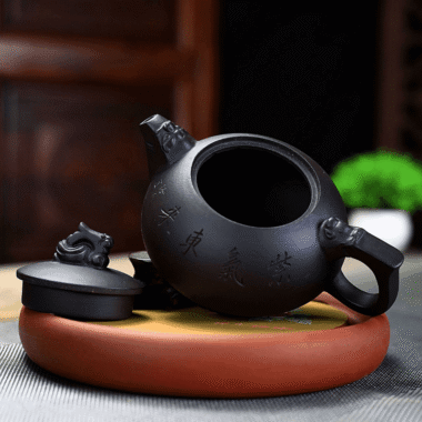 Yixing Zisha Teapot [Dragon] (Hei Ni – 280ml)