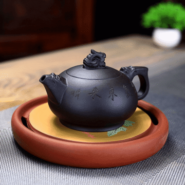 Yixing Zisha Teapot [Dragon] (Hei Ni – 280ml)