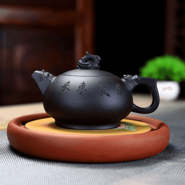Yixing Zisha Teapot [Dragon] (Hei Ni – 280ml)