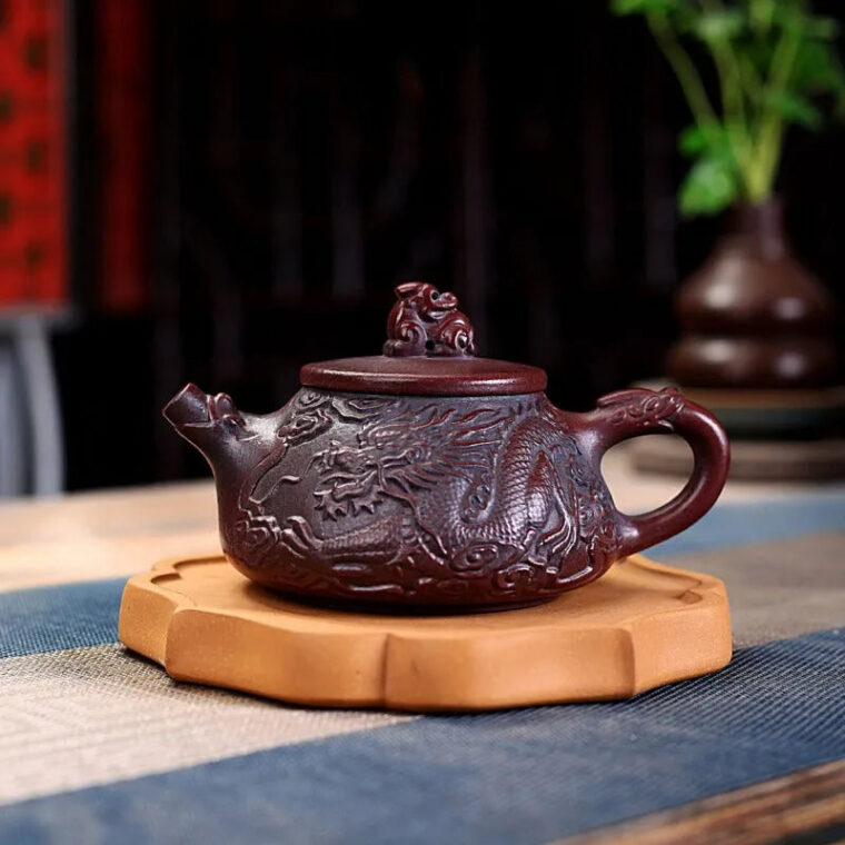 Yixing Zisha Teapot [Dragon Shi Piao] (Gu Tong Ni – 270ml)