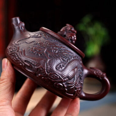 Yixing Zisha Teapot [Dragon Shi Piao] (Gu Tong Ni – 270ml)