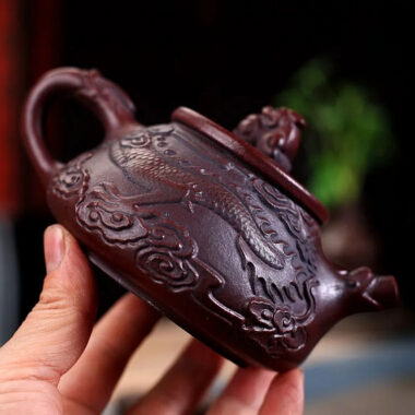 Yixing Zisha Teapot [Dragon Shi Piao] (Gu Tong Ni – 270ml)