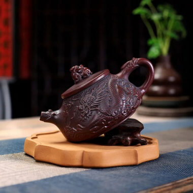 Yixing Zisha Teapot [Dragon Shi Piao] (Gu Tong Ni – 270ml)