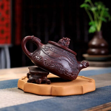 Yixing Zisha Teapot [Dragon Shi Piao] (Gu Tong Ni – 270ml)