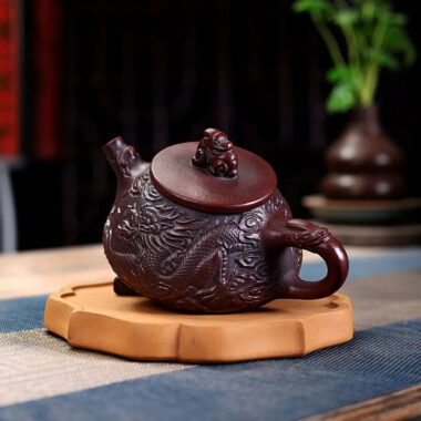 Yixing Zisha Teapot [Dragon Shi Piao] (Gu Tong Ni – 270ml)