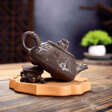 Yixing Zisha Teapot [Dragon Shi Piao] (Gu Tong Ni – 300ml)
