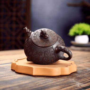 Yixing Zisha Teapot [Dragon Shi Piao] (Gu Tong Ni – 300ml)