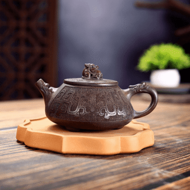 Yixing Zisha Teapot [Dragon Shi Piao] (Gu Tong Ni – 300ml)