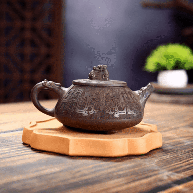 Yixing Zisha Teapot [Dragon Shi Piao] (Gu Tong Ni – 300ml)