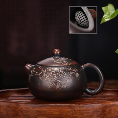 Yixing Zisha Teapot [Dragon Xishi] (Qinzhou Ni – 200ml)