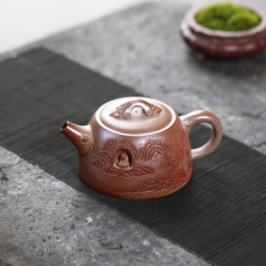 Yixing Zisha Teapot [Dunwu Damo] (High Temperature Duan Ni – 295ml)