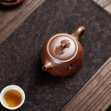 Yixing Zisha Teapot [Dunwu Damo] (High Temperature Duan Ni – 295ml)