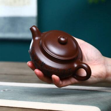 Yixing Zisha Teapot [Fanggu Pot] (Lao Zi Ni – 330ml)