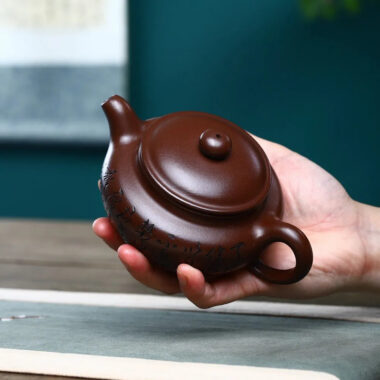 Yixing Zisha Teapot [Fanggu Pot] (Lao Zi Ni – 330ml)