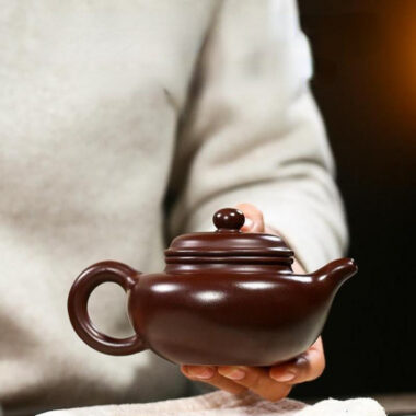 Yixing Zisha Teapot [Fanggu Pot] (Zi Zhu Ni – 240ml)
