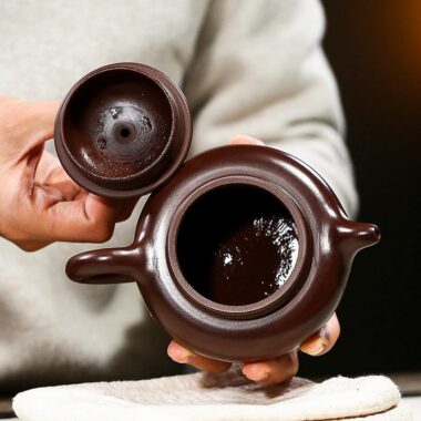 Yixing Zisha Teapot [Fanggu Pot] (Zi Zhu Ni – 240ml)