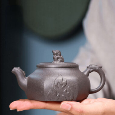 Yixing Zisha Teapot [Flame Pot] (Qinghui Ni – 200ml)