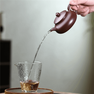 Yixing Zisha Teapot [Flat Horizontal] (Zi Zhu Ni – 160ml)