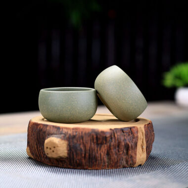 Yixing Zisha Teapot [Flat Xishi] (Douqing Sha/Jiao Ni – 220ml)