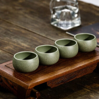 Yixing Zisha Teapot [Flat Xishi] (Douqing Sha/Jiao Ni – 220ml)