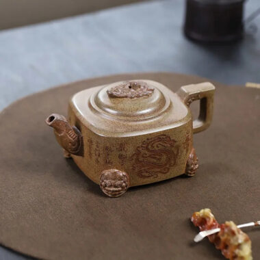 Yixing Zisha Teapot [Four Legs Dragon] (Duan Ni Firewood Firing – 400ml)