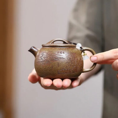 Yixing Zisha Teapot [Fu Yuan] (Duan Ni Firewood Firing – 180ml)
