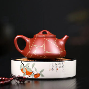 Yixing Zisha Teapot [Gold Line Shi Piao] (Dahongpao – 200ml)