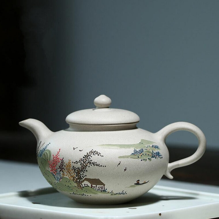 Yixing Zisha Teapot [Graceful] (Bai Duan Ni – 270ml)