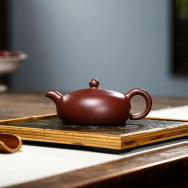 Yixing Zisha Teapot [Half Moon Pot] (Zi Zhu Ni – 150ml)