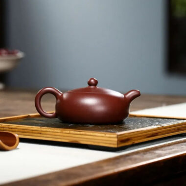 Yixing Zisha Teapot [Half Moon Pot] (Zi Zhu Ni – 150ml)