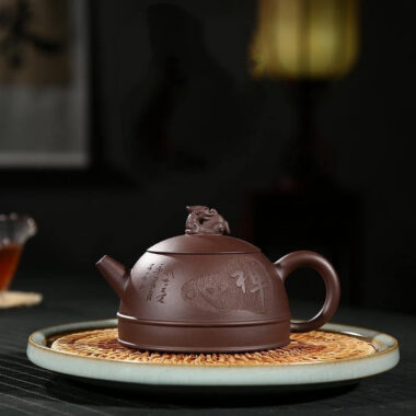 Yixing Zisha Teapot [Half Moon] (Zi Ni – 300ml)