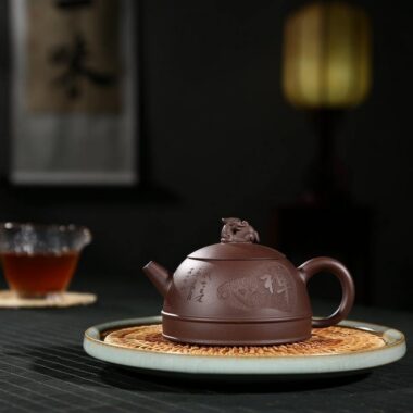 Yixing Zisha Teapot [Half Moon] (Zi Ni – 300ml)
