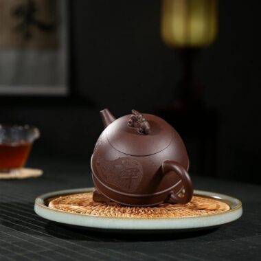 Yixing Zisha Teapot [Half Moon] (Zi Ni – 300ml)
