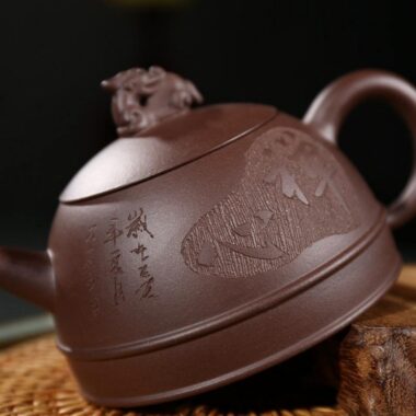 Yixing Zisha Teapot [Half Moon] (Zi Ni – 300ml)