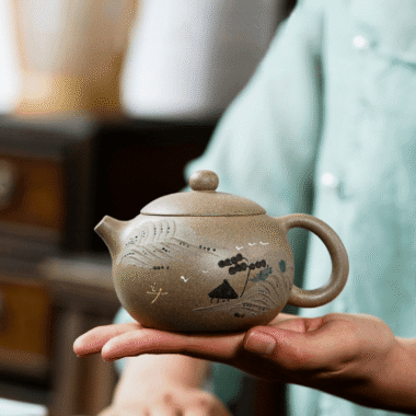Yixing Zisha Teapot [Jinxiu Shanhe Xishi] (Douqing Sha – 270ml)