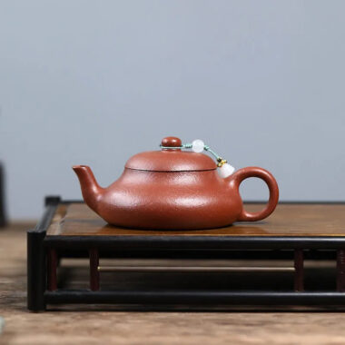 Yixing Zisha Teapot [Junde] (Wrinkled Skin Zhu Ni – 150ml)