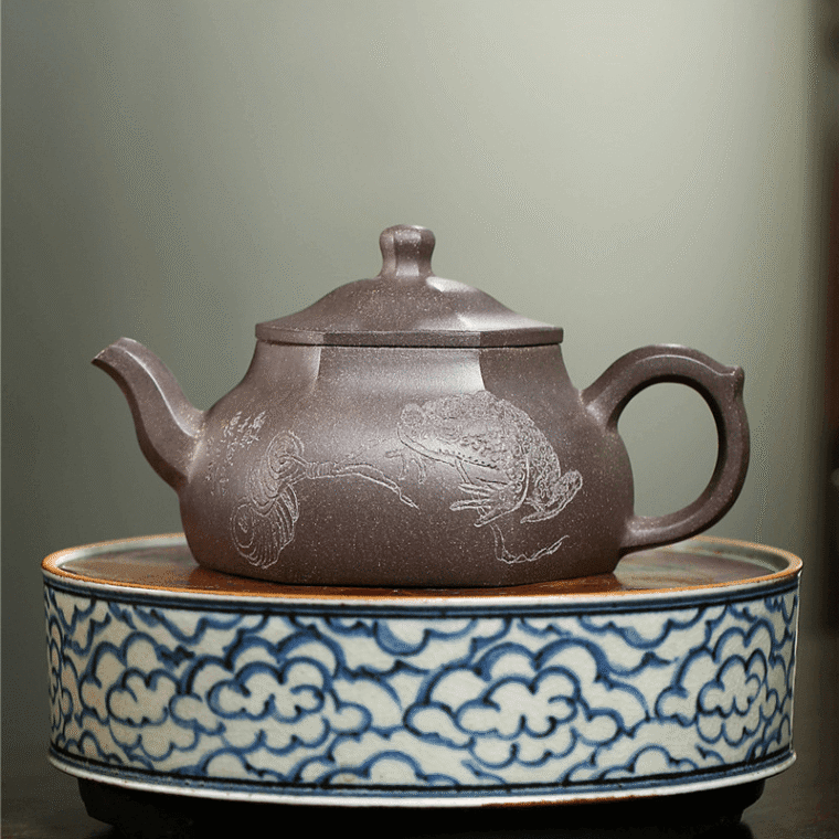 Yixing Zisha Teapot [Lifang Nacai] (Qinghua Ni – 250ml)