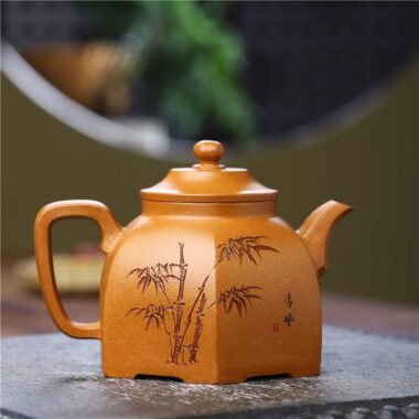 Yixing Zisha Teapot [Liufang Gu Ting] (Jiang Po Ni  – 280ml)