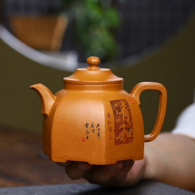 Yixing Zisha Teapot [Liufang Gu Ting] (Jiang Po Ni  – 280ml)