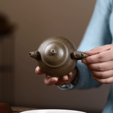 Yixing Zisha Teapot [Long Yun Pan Hu] (Long Bei Qing – 260ml)