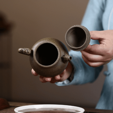 Yixing Zisha Teapot [Long Yun Pan Hu] (Long Bei Qing – 260ml)