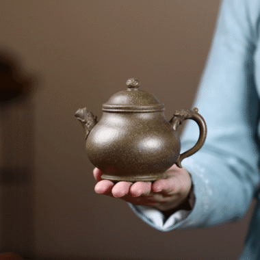 Yixing Zisha Teapot [Long Yun Pan Hu] (Long Bei Qing – 260ml)