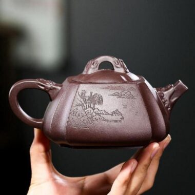 Yixing Zisha Teapot [Longquan] (Zi Ni – 260ml)