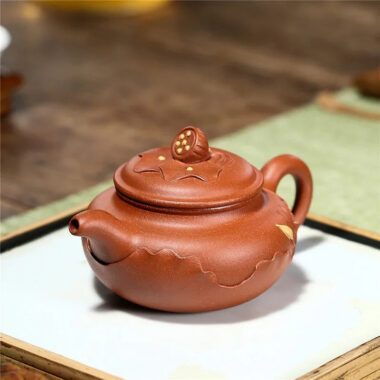 Yixing Zisha Teapot [Lotus Antique] (Jiang Po Ni – 200ml)