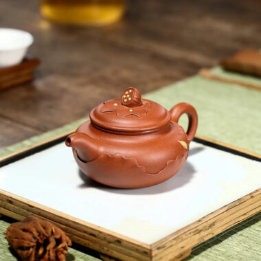 Yixing Zisha Teapot [Lotus Antique] (Jiang Po Ni – 200ml)