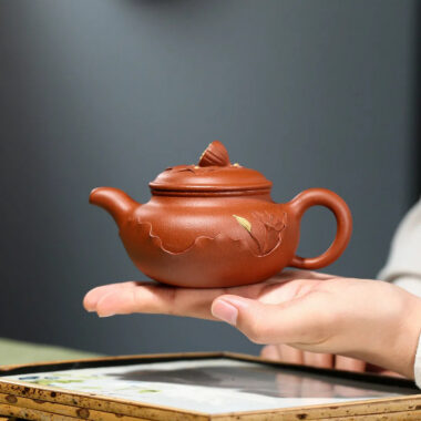 Yixing Zisha Teapot [Lotus Antique] (Jiang Po Ni – 200ml)
