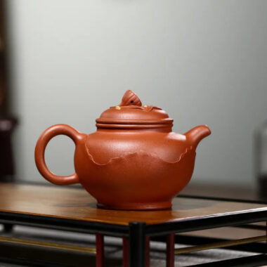 Yixing Zisha Teapot [Lotus Duo Zhi] (Hong Jiang Po Ni – 280ml)